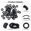 50Pcs Nitrile Rubber O-Rings Sealing Gasket, 2.5/3/4mm Thick OD 9/15/20/24mm Metric Seal for Automotive Machine Plumbing