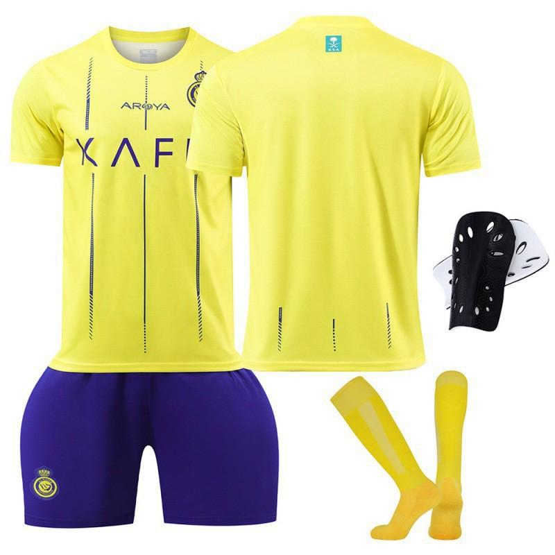 Factory 2324 Riyadh Victory Jersey Home Football Ronaldo No. 7 Children's Sports Set