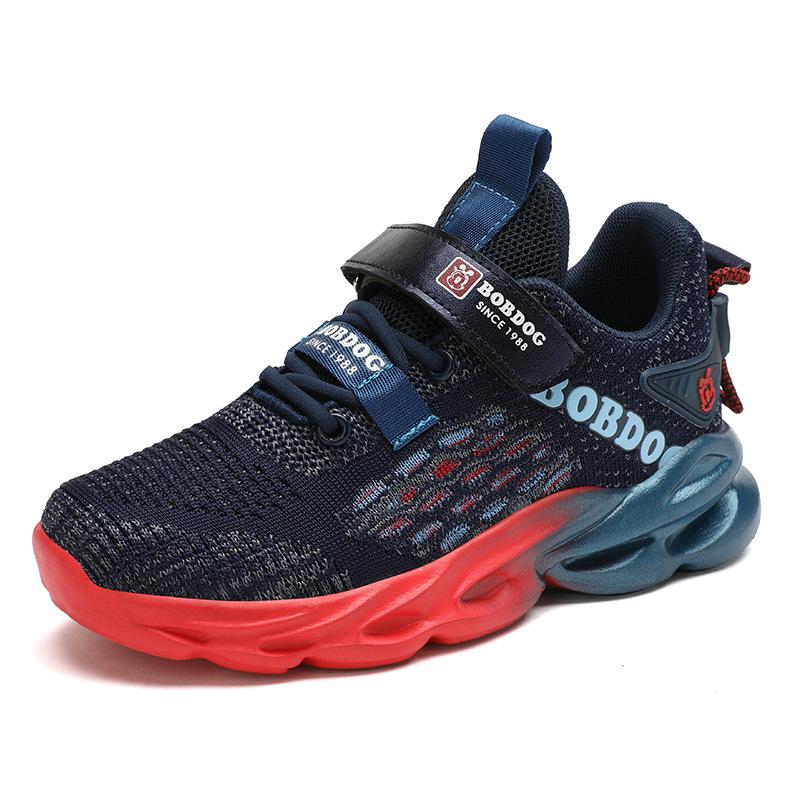 Babu Bean Classmate Mesh Sneakers Light and Breathable Fly-woven Running Shoes Medium and Large Children's Shoes Student Casual Shoes
