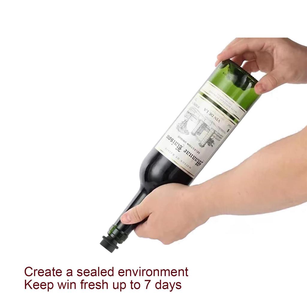 Wine Saver Pump Vacuum Wine Bottle Stoppers with Food Grade Silicone Leak Proof Keep Fresh Suitable for All Standard Wine Bottle