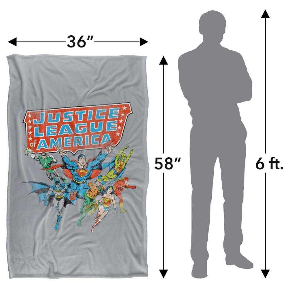 Justice League America Line Up Soft Touch Blanket
