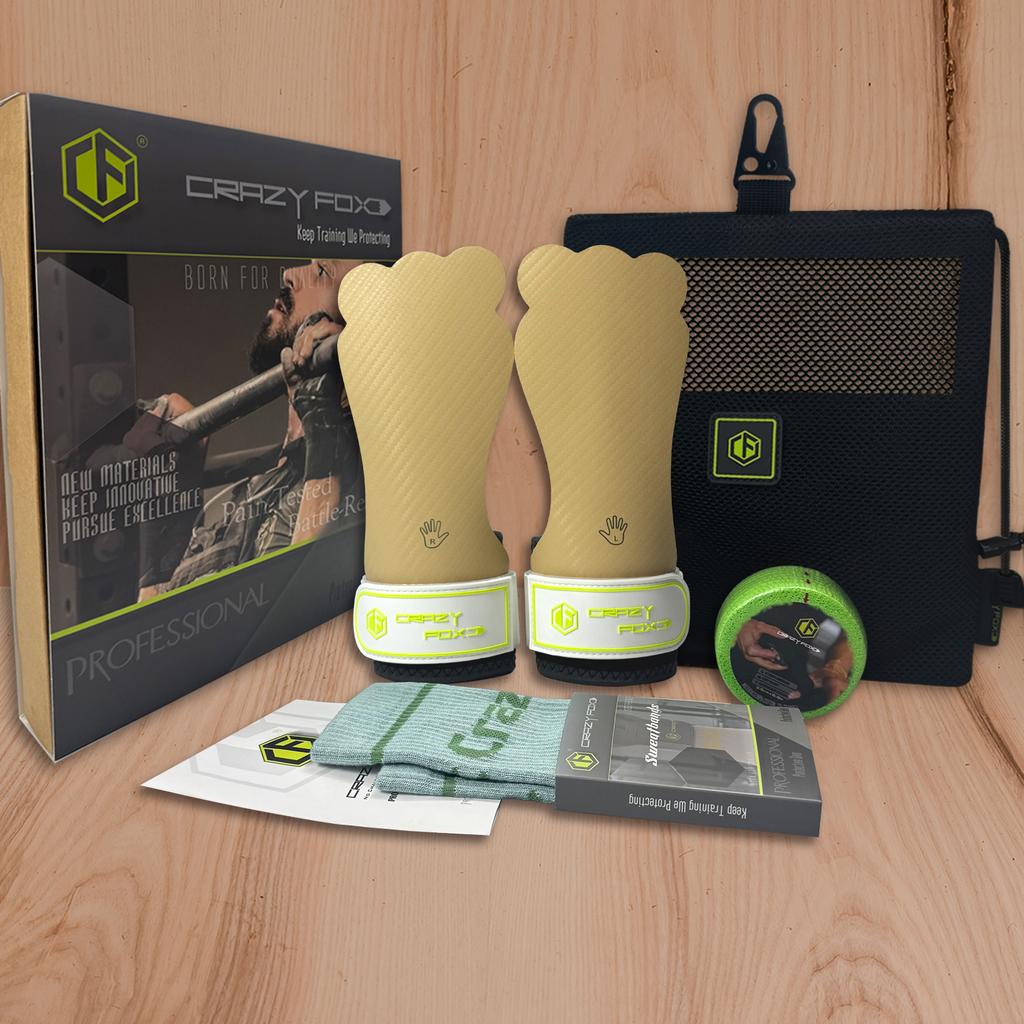 Crazyfox Rana Ginnastica Fitness Esercizio Antiscivolo Impugnature per le Mani, Protezioni per il Palmo, Calleras Materiale Velites di Grado Superiore