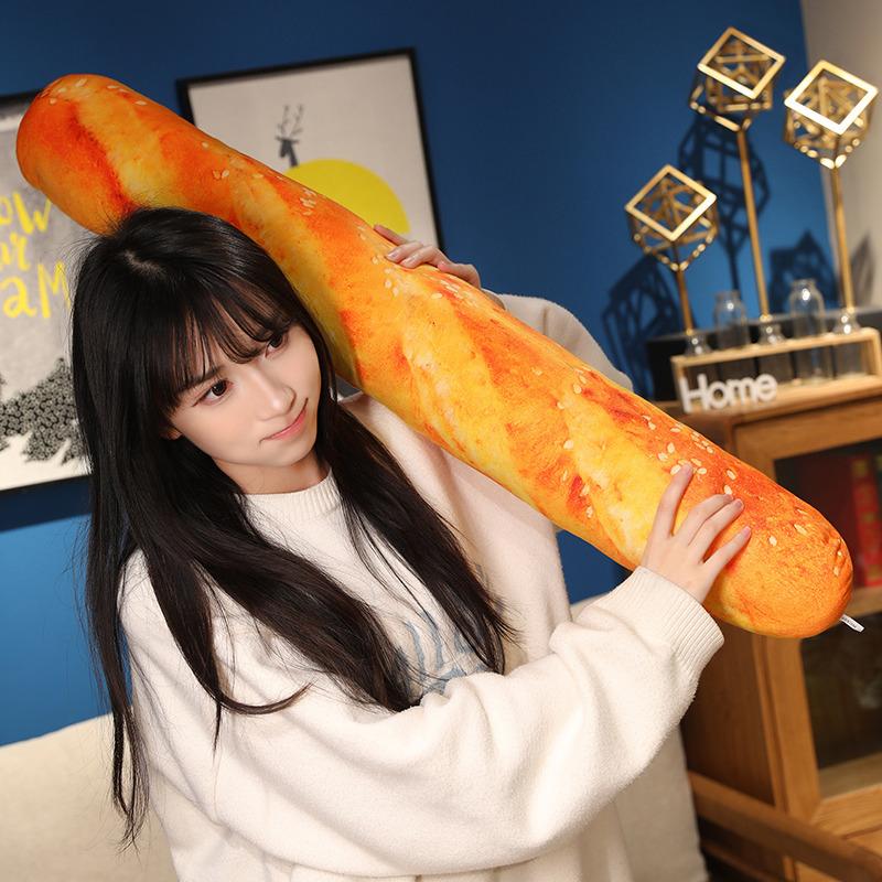 20/40/60cm Simulation Bread Plush Pillow Stuffed Baguette Croissant Hot Dog Toasted Bread Plushie Food Cushion Home Decor Gift