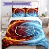 Set Lenzuola Stampato West Ham United Football 3 Pezzi, Comodo Set Copripiumino per Camera da Letto Amico della Pelle