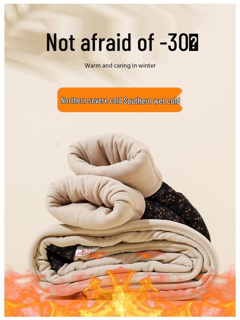 Damen Baumwollhose mit hohem Bund und Fleecefutter - Slim Fit, dick und warm für Herbst & Winter