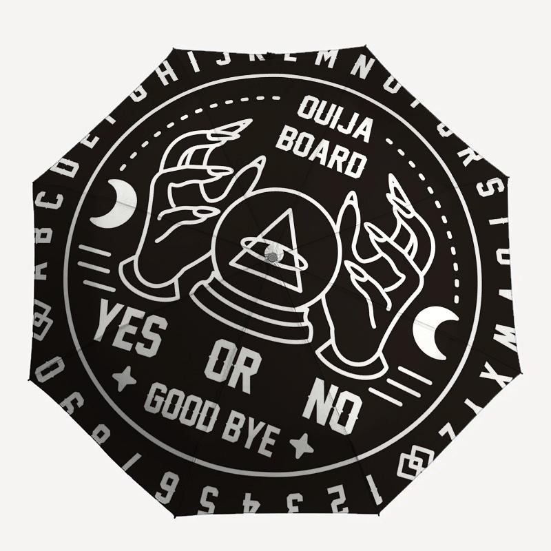 Ouija Board Spirit Communication StickerUmbrella, Portable 3-Fold Umbrella for Men & Women,Christmas Gift ES258