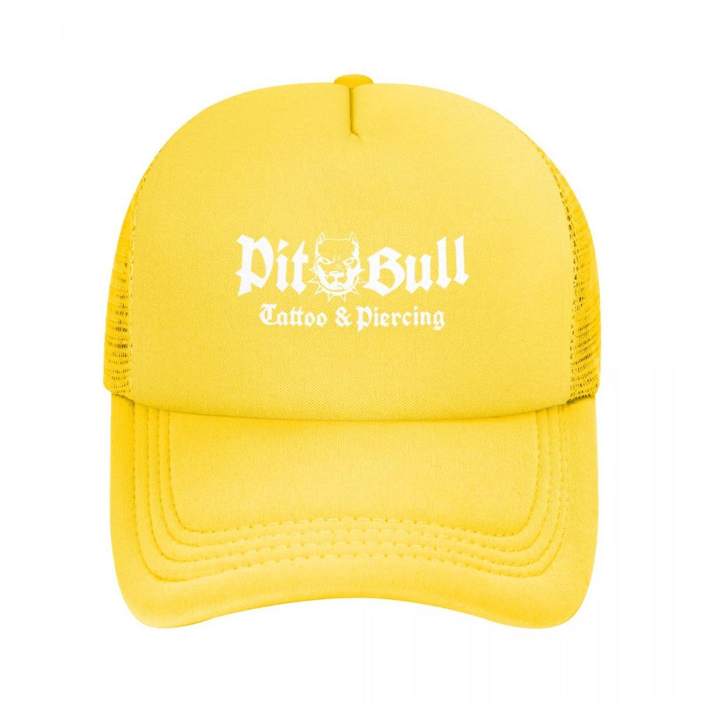 PITBULL American Pit Bull Dog 4 Mesh Baseball Hat Sports Workout Tennis Hats for Unisex Women Adults Outdoor Sports Caps