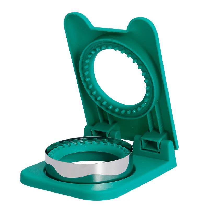 Sandwich Cutter and Sealer Flip Sandwich Cutting Tool for Kids Lunch Stainless Steel Blade Circular Sandwich Bread Toast Mold