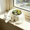 3D Printed Dragon Plant Pot Waterproof Handmade Plastic Flower Container for Cactus Balcony Desktop Decor