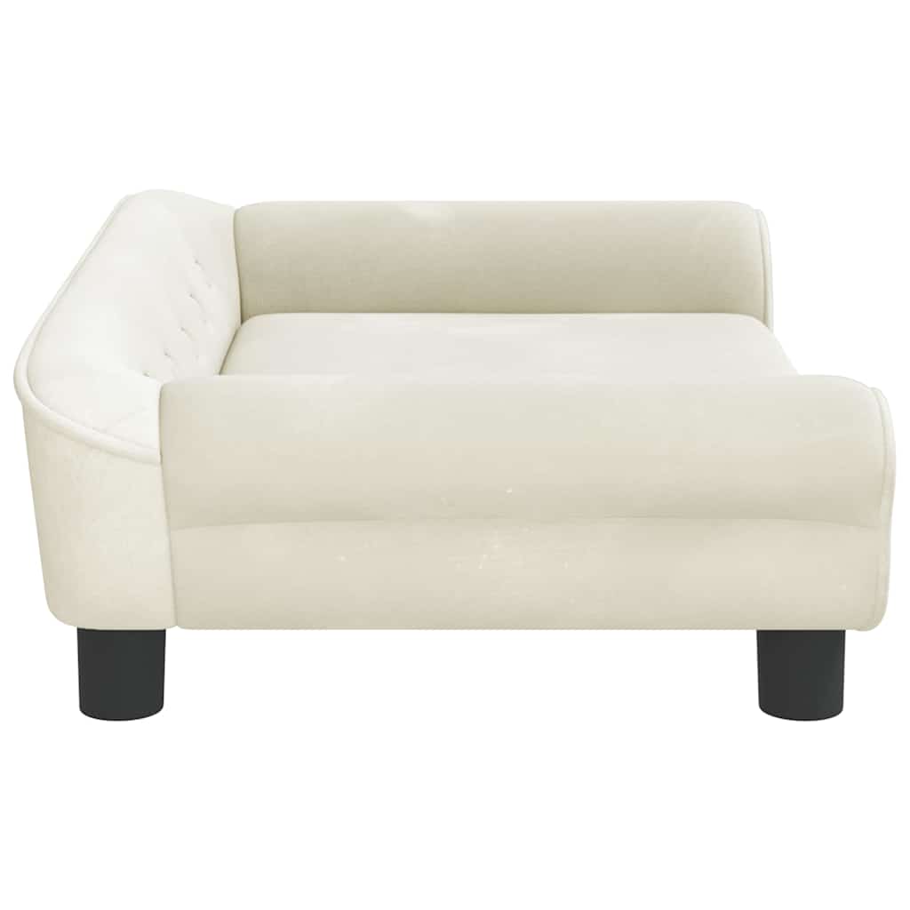 Dog Bed Cream 70 X 48 X 22 Cm Velvet