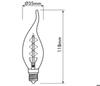 Ampoule décoart incandescente vintage bougie C35T 40W E14 2350K
