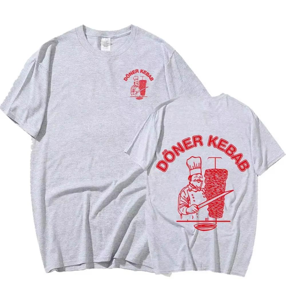Vintage Doner Kebab Graphic Printed Tshirt Unisex Women Short Sleeve Cotton Tshirt Unisexs Tshirts Summer New Unisexs Clothing