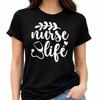 Nurse Life T Shirt Women Nursing Stethoscope Graphic Tee Medical Nurse Gift Top
