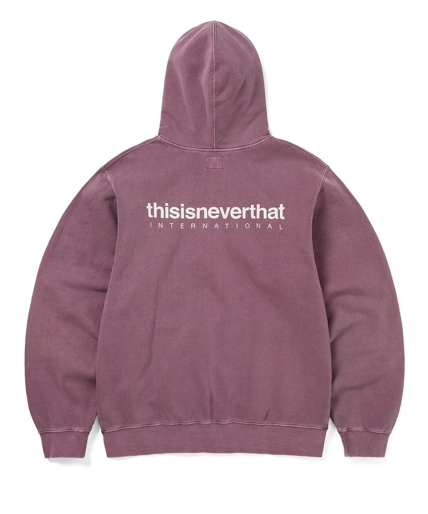 Thisisneverthat Intl. Logo Zip Up Hoodie Fuchsia