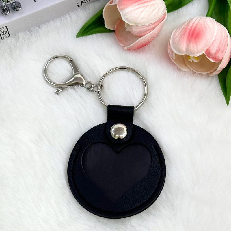 Leather Pet Hair Memorial Keychain Case: Cat & Dog Hair Keepsake Hanger