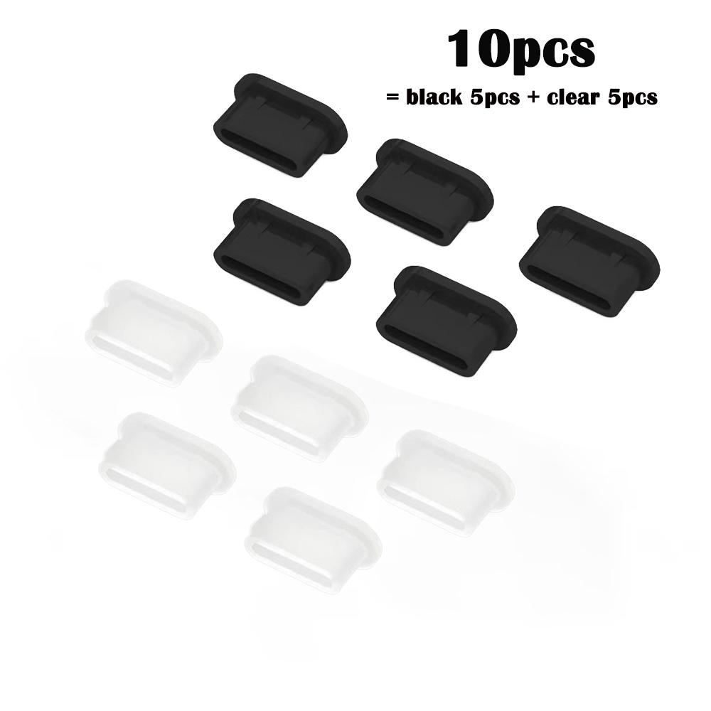 10-50pcs Type-C Silicone Dust Plugs Phone USB Charging Port Protector Cover TypeC Anti-dust Cap for Phones Laptops iPad Earphone2