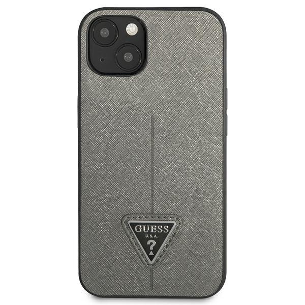 Guess Guhcp14Spsatlg Iphone 14 / 15 / 13 6.1 Srebrny/Silver Hardcase Saffianotriangle Logo