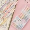 High-quality 6-Colors Highlighter Drawing/Painting/Graffiti Learning Markers Watercolor Pen Art Stationery Marker Pen