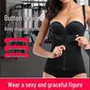 Three-Row Hook Zipper Bodysuit with Tummy Control Belt, Waist Cincher, and Bust Support for Women's Slimming and Sweat-Inducing Shaping.