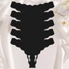FINETOO 5Pcs/Set Women's Seamless Thong Underwear Wavy Edge No Show Soft Stretch Low Rise Invisible Panties for Daily Wear