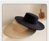 Hepburn Style Women's Wool Fedora - French Flat Top with Large Brim for Autumn & Winter
