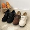 Retro With New Skirt Single Shoes Thick Heel Versatile British Style Small Man Autumn Deep Taste Single Shoes Women