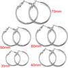 3pairs 1pair Stainless Steel Round Big Circle Hoop Earring Bases Hoops Dia. 3cm to 7cm Earring Women Jewelry Making DIY Material