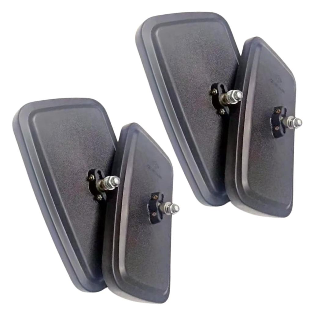 Karim Side Large Rearview Convex for Agricultural Heavy Construction Curved Set of 4 Sets of 2 Left and Mirrors, Mirrors, Black, Square, Forklifts,