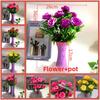 Eleven Simulate Large Roses Fake Flowers Potted Plants Decoration Indoor