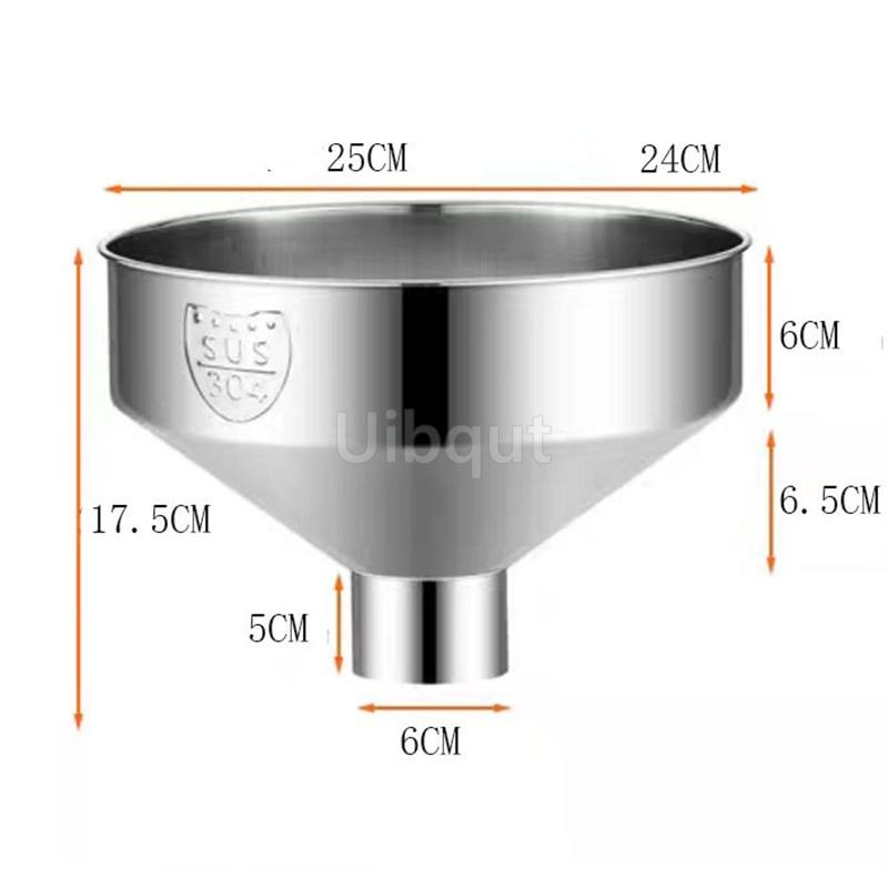 304 Big Stainless Steel Funnel Kitchen Oil Liquid leakage Funnel refueling Detachable Filter Wide Mouth Funnel Kitchen Tools