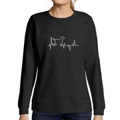 Femme Graphique Dog Lover Heartbeat Sweatshirt Action De Graces Xmas Cadeau Idees Tee