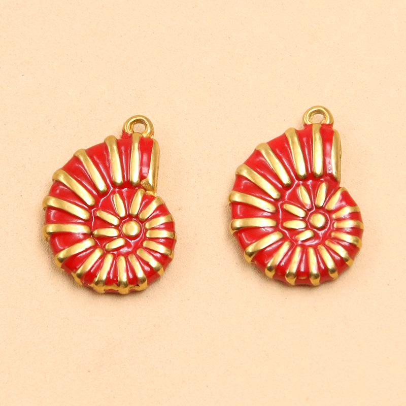 7 Styles Stainless Steel Ocean Series Seashell & Starfish Pendants for DIY Jewelry 1 piece