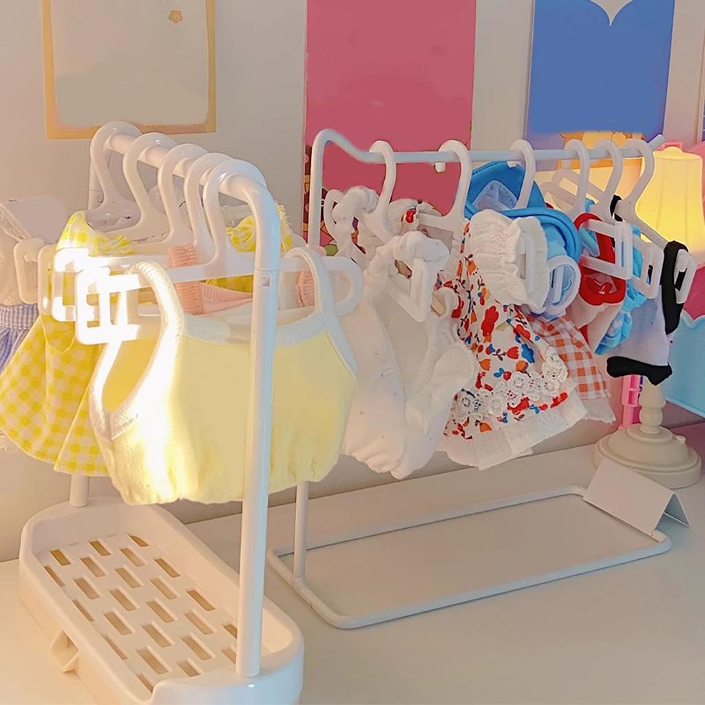 Cotton Doll Clothes Storage Rack 20cm Doll Clothes Hanger Doll 15cm Clothes Support Wardrobe