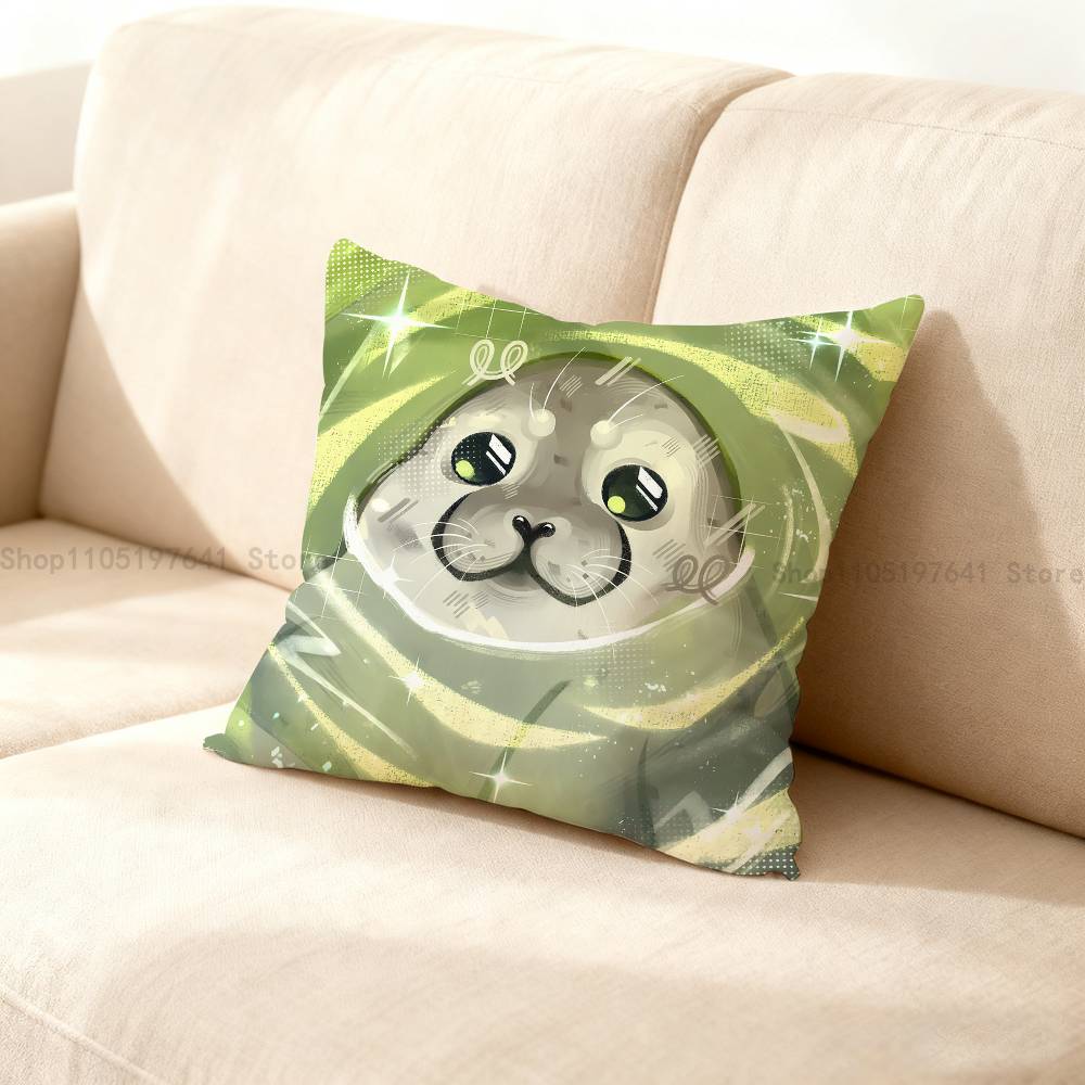 Seal Animal Cute Pillow Case Cushion Cover Home Decor Birthday Gift Pillowcover