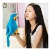 [Qingyun LEE] Plush Parakeet Real Bird Stuffed Animal Gift Body Pillow Plush Parrot Plush Fluffy Cute Blue