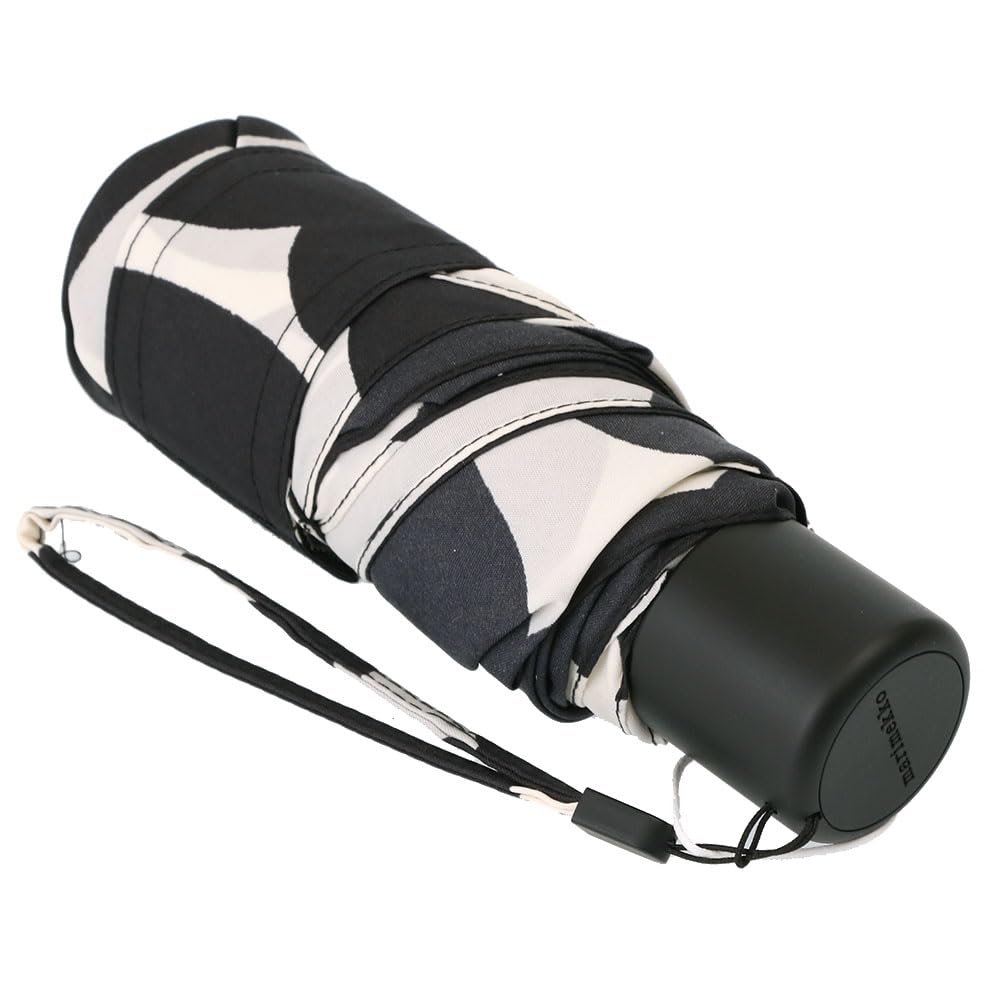 Marimekko Mini 48858 190 Women's Umbrella, Unikko, 16.5x5x5cm, Black, (93720 190) [Used]