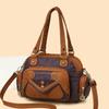 Bag women's new soft leather shoulder bag versatile texture women's messenger bag large capacity contrasting color light mother women's bag