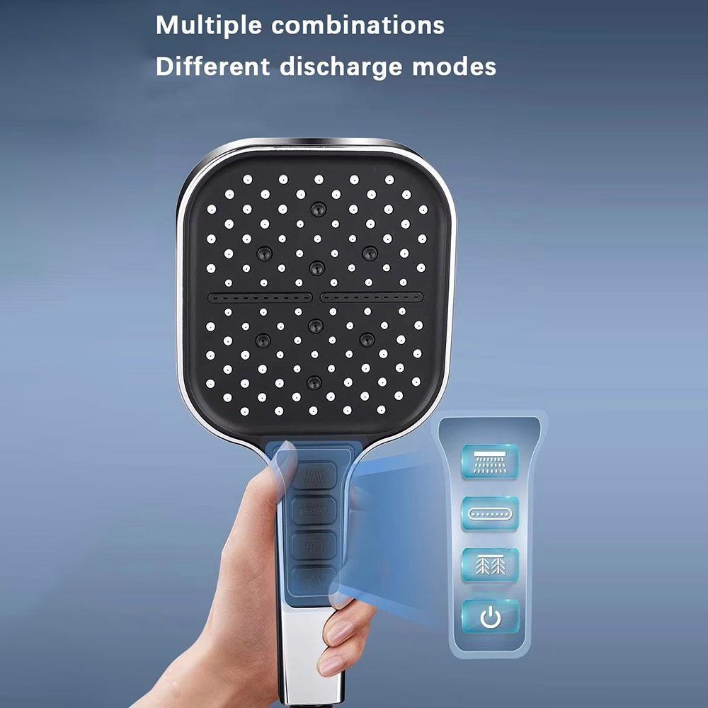 Handheld Shower Head 7 Modes Adjustable Shower Sprayer Universal Rainfall Shower