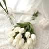 1pcs Mini White Tulip Artificial Flowers, Wedding Home Decor, Realistic Fake Tulips Gifts Birthday Graduation
