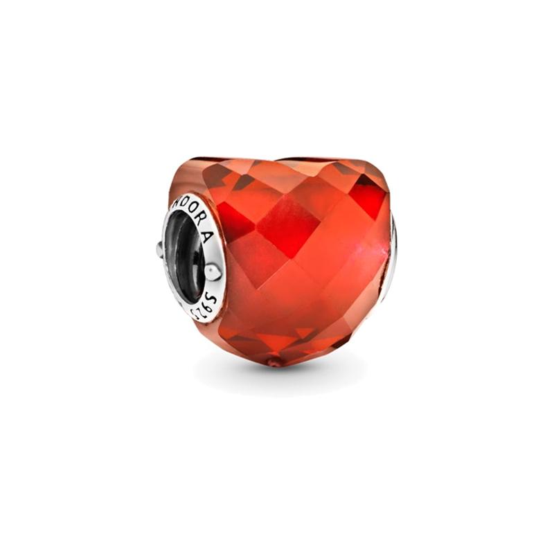 Pandora Orange love glass bead pendant 796563OCZ оранжевый