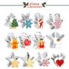 1 Set Stainless Steel Christmas Cookie Molds Snowflake Christmas Tree Gingerbread Man Cookie Molds DIY Baking Cookie Molds
