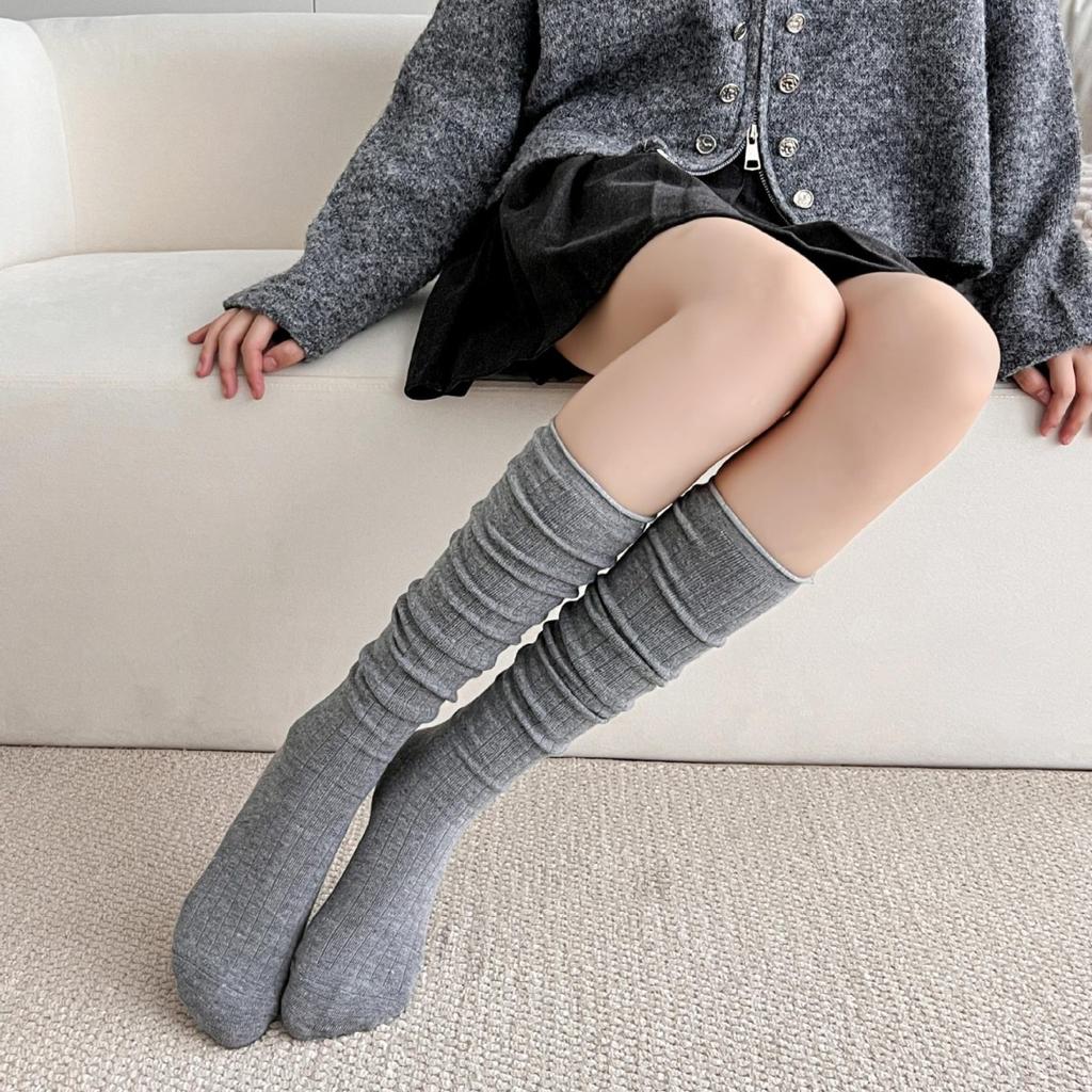 Ballet-style Socks, Women's Long Stockings, Pile Socks, Bubble Mouth, Breathable Long Socks, Thickened Calf Socks