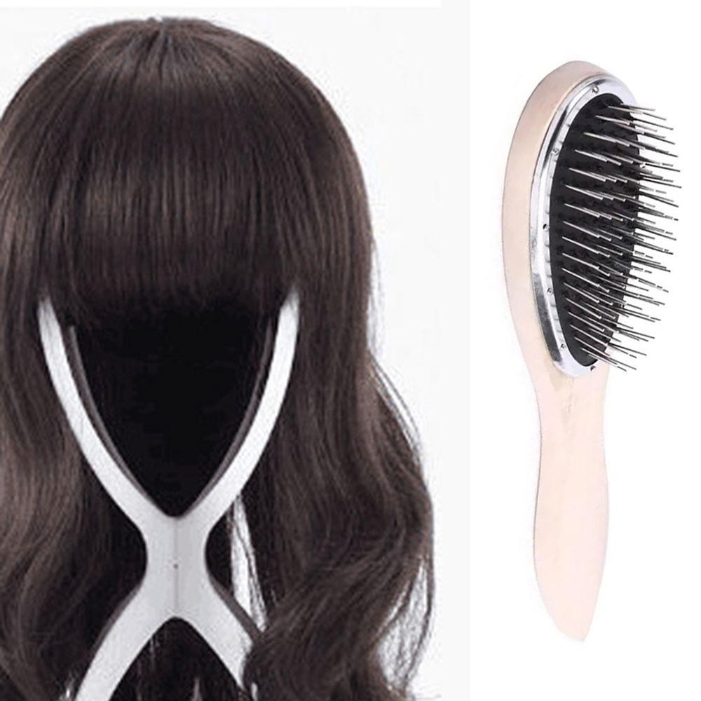 Wooden Handle Wig Brush Anti Static Anti Static Comb Portable Detangling Comb For Wig Styling