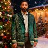 Herren Hässlicher Weihnachten Kord Warmtaschen Anzugjacke Strickjacke Herren Freizeitanzug