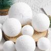 4/6/8cm White Foam Christmas Ball Snowballs for Xmas Tree Hanging Pendant Christmas Balls Ornaments New Year Party Home Decor