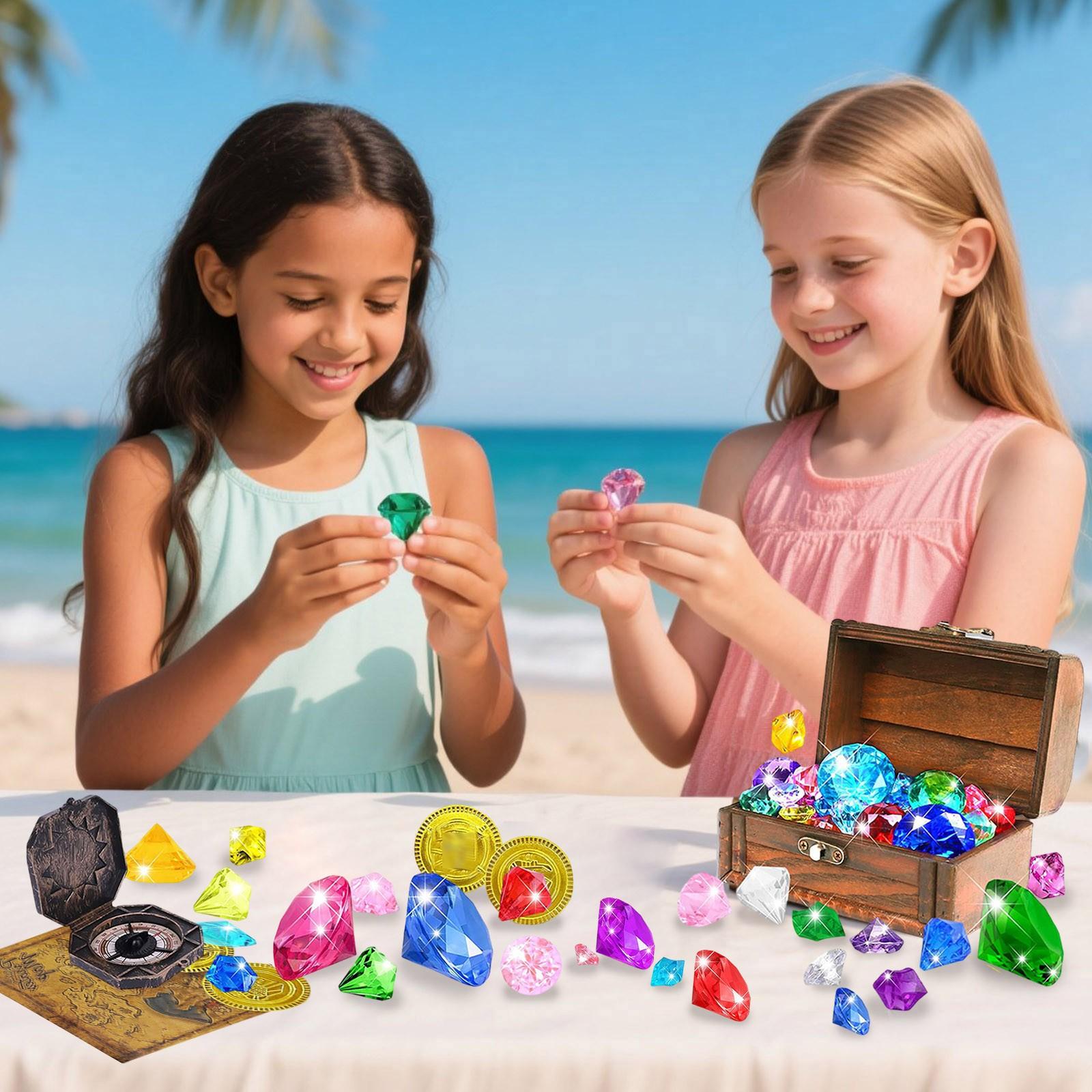 

Игрушка для бассейна для дайвинга Алмазная коробка Пиратская коробка Подводная игрушка для метания для дайвинга Набор Игрушка для тренировок по плаванию Подарок One Size