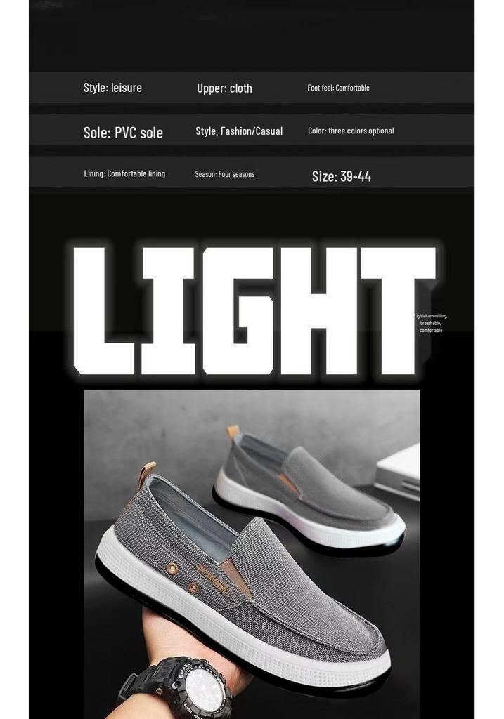Men's Slip-On Canvas Shoes: Breathable Summer Casual Footwear