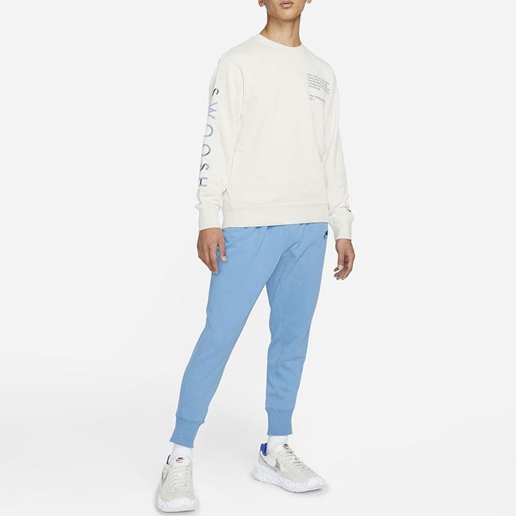 Nike Round Neck French Terry Embroidered Soft White Men's DJ0466-104