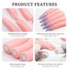 5Pcs/Set Nail Art Practice Hand False Finger Silicone Nails With Magnet Can Be Insert  Nail Plate Manicure Tools Display