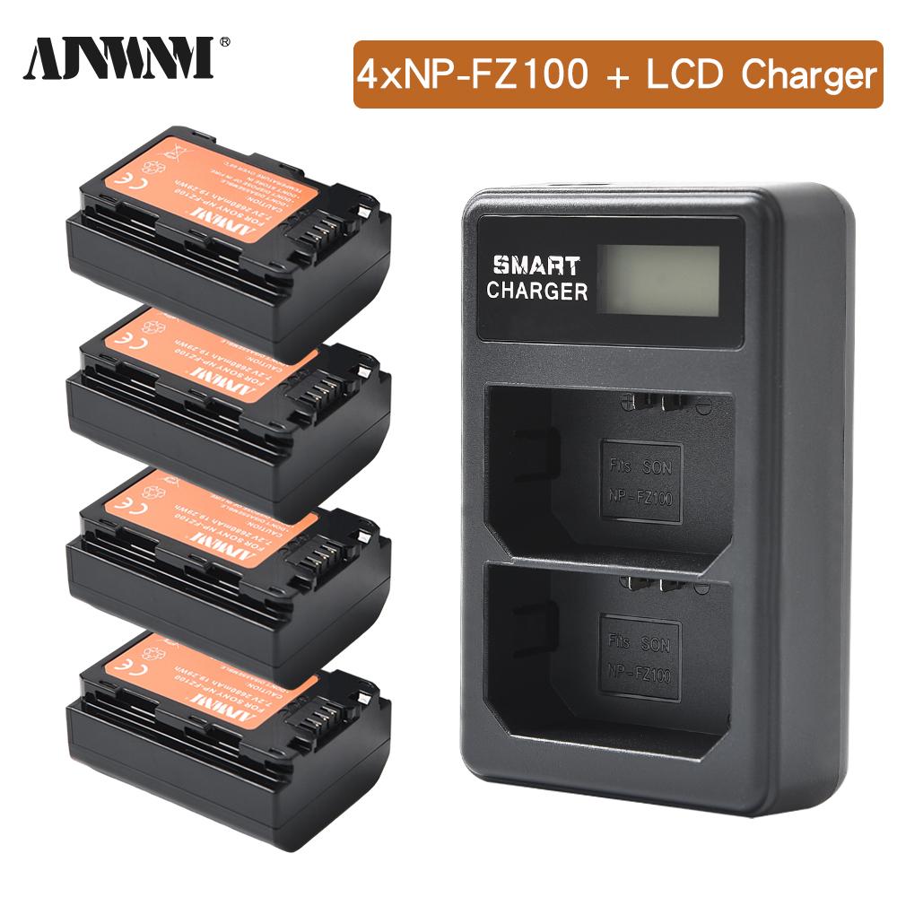 AJNWNM NP-FZ100 NPFZ100 NP FZ100 Battery Kit for Sony NP-FZ100, BC-QZ1, Sony A9, a7R III, A7 III, ILCE-9, A6600